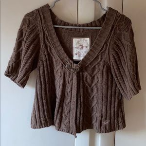 Hollister Brown Cardigan